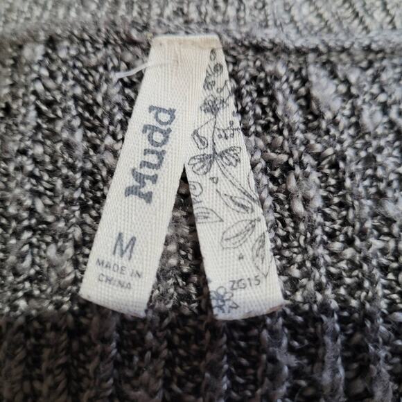 Mudd Womens Gray Oversized V-Neck Knit Cardigan Sweater Size Medium Minimalist - Picture 5 of 8